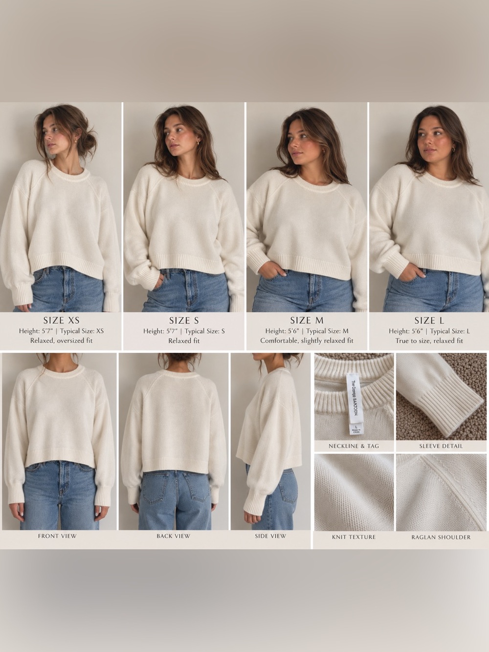 Aritzia The Group by Babaton Cream Knit Sweater Size L